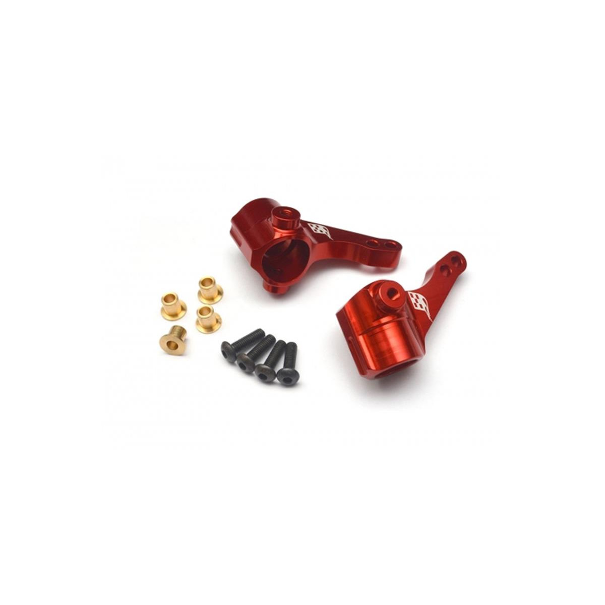 Boom Racing Aluminum Knuckle Arm - 1 Pair Red for Gmade...