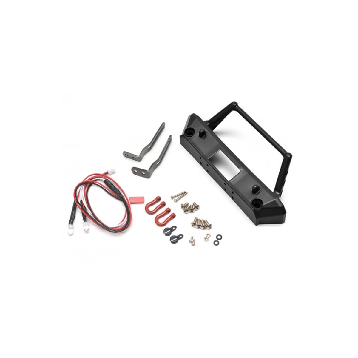 Boom Racing Aluminum Patriot Bumper w/ Winch Mount Black...