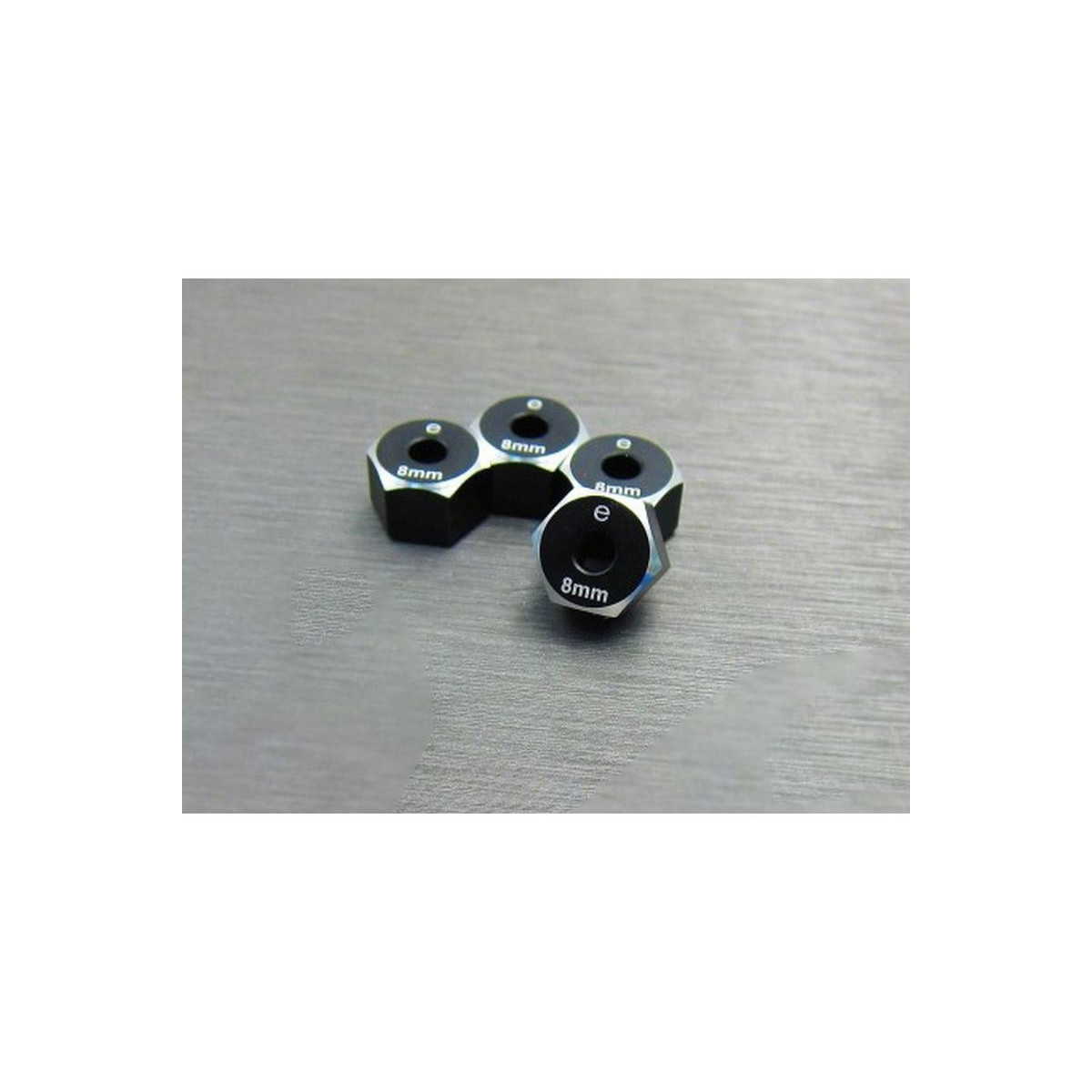 SAMIX Alum. Hex Adapter (8mm) schwarz SAM-end-6063-8