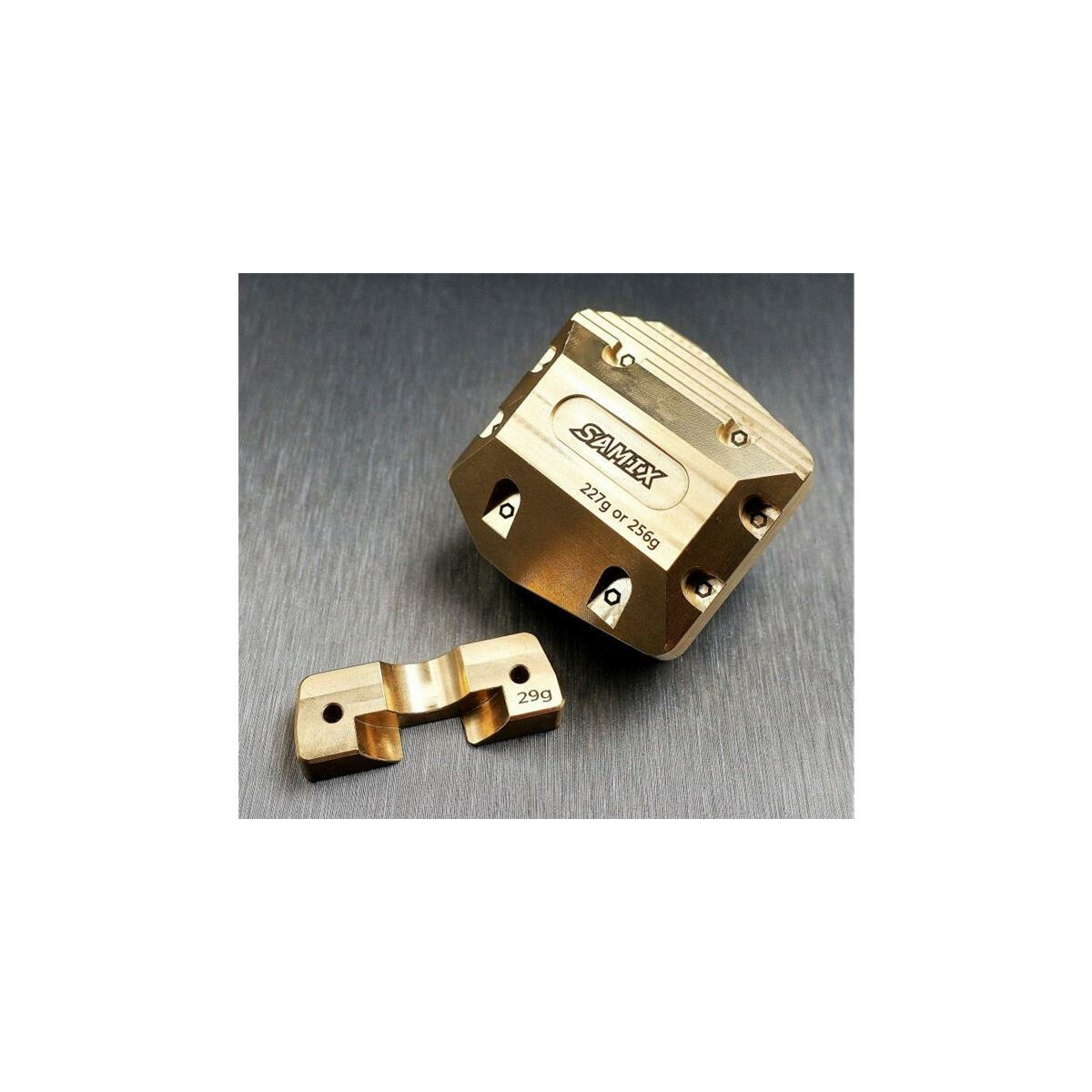 SAMIX SCX-6 brass diff. cover (gold color with adjust...