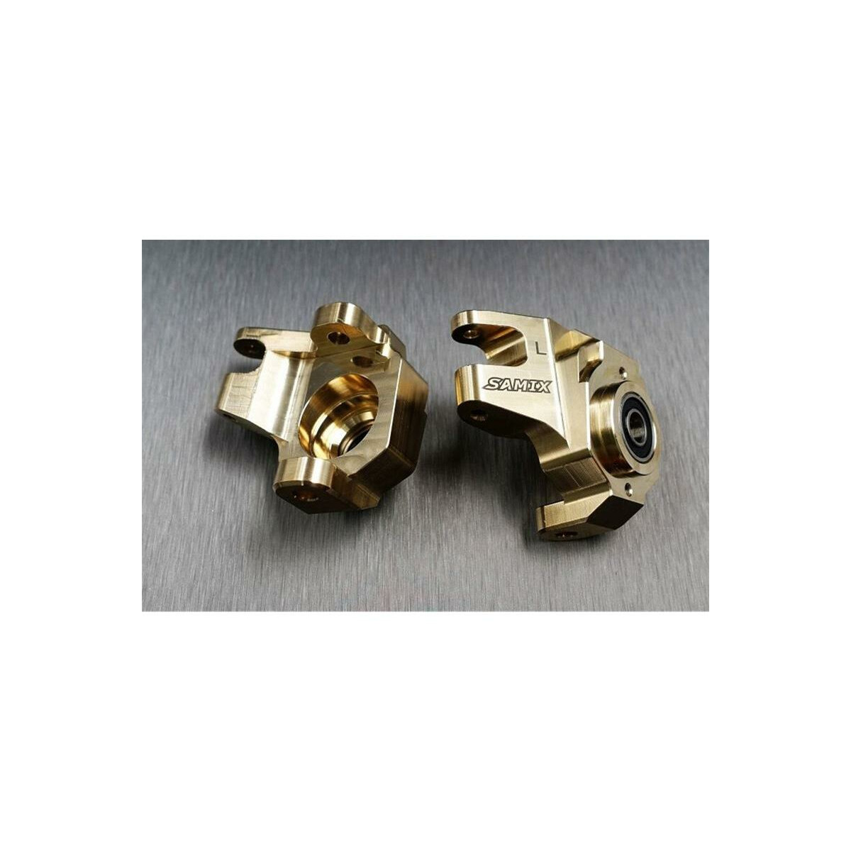 SAMIX SCX-6 brass heavy steering knuckle (gold color...