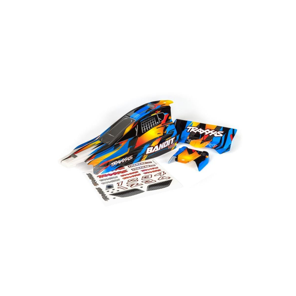 Traxxas Karosserie Bandit VXL blau/orange mit Aufkleber...