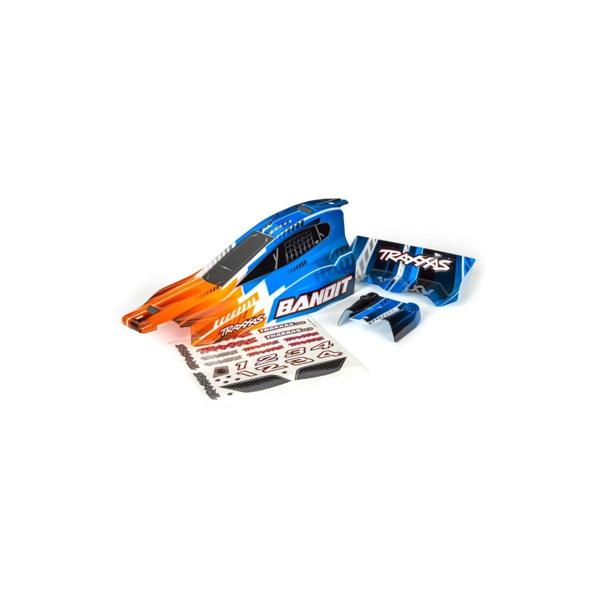 Traxxas Karosserie Bandit orange/blau mit Aufkleber...