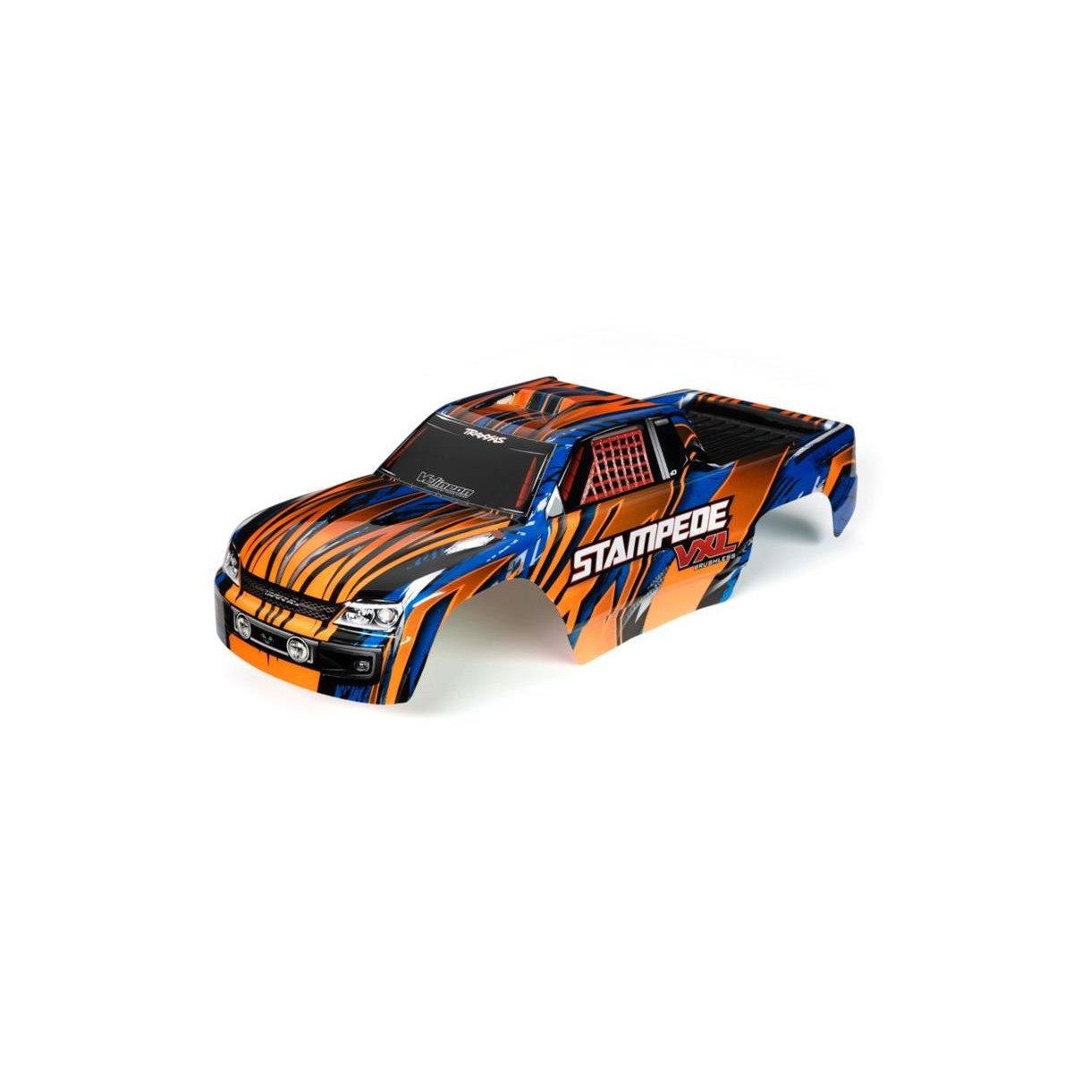 Traxxas Karosserie Stampede VXL orange/blau mit Aufkleber...