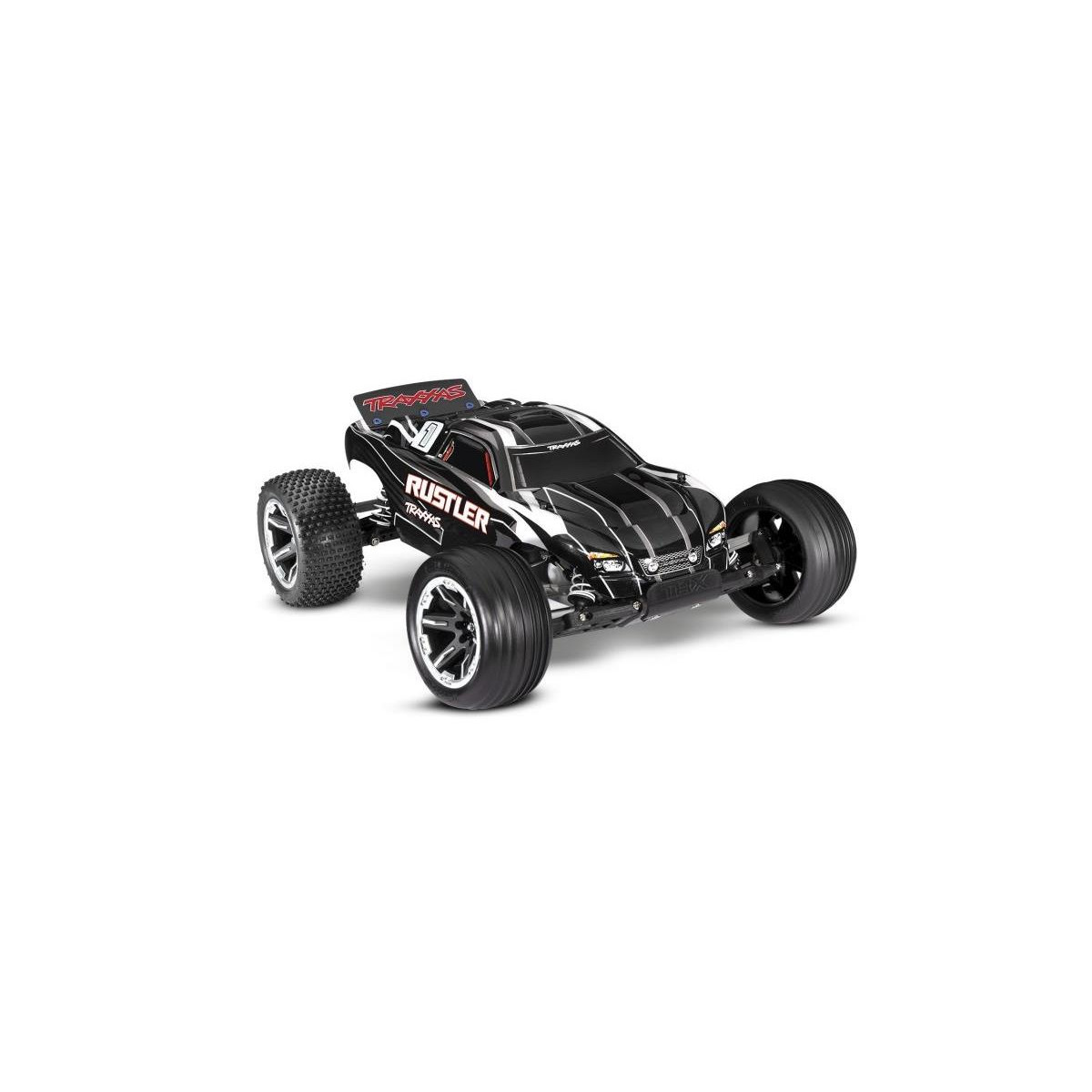 Traxxas TRAXXAS Rustler schwarz 1/10 2WD Stadium-Truck...