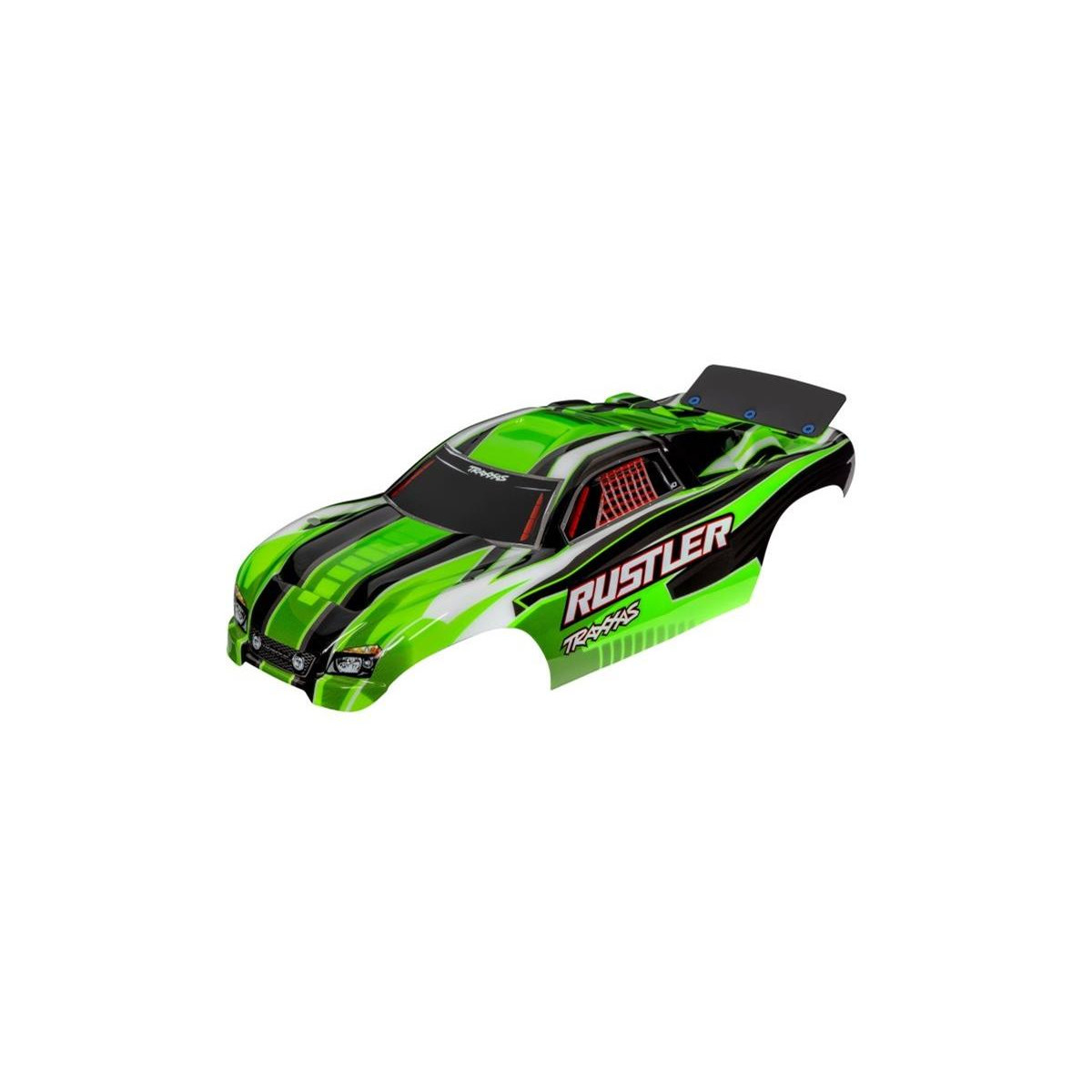 Traxxas Karosserie Rustler grün mit Aufkleber TRX-3750G