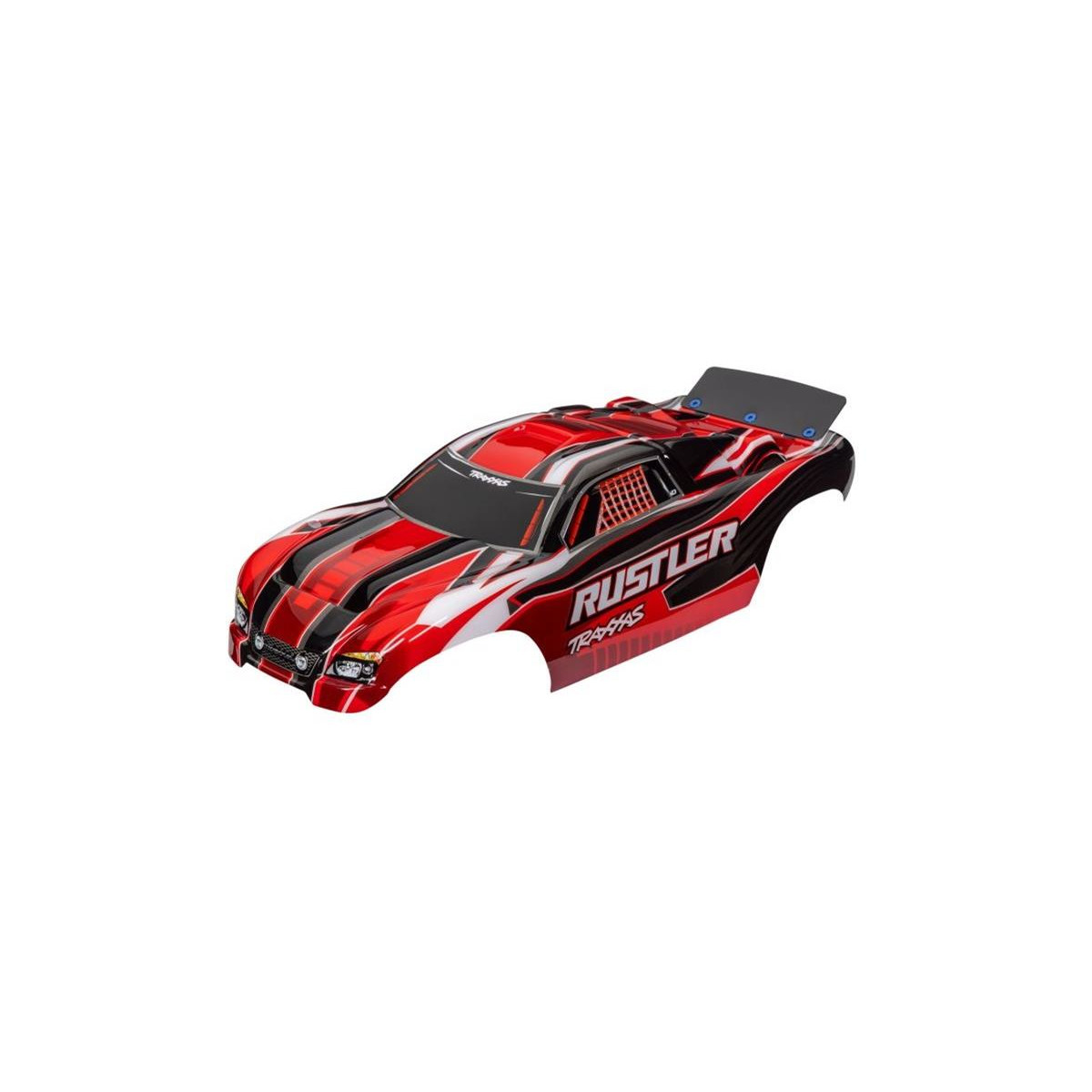 Traxxas Karosserie Rustler rot mit Aufkleber TRX-3750R