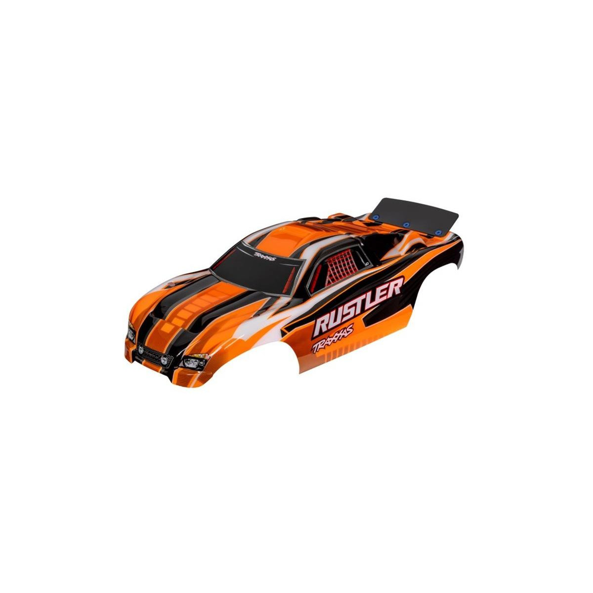 Traxxas Karosserie Rustler orange mit Aufkleber TRX-3750T