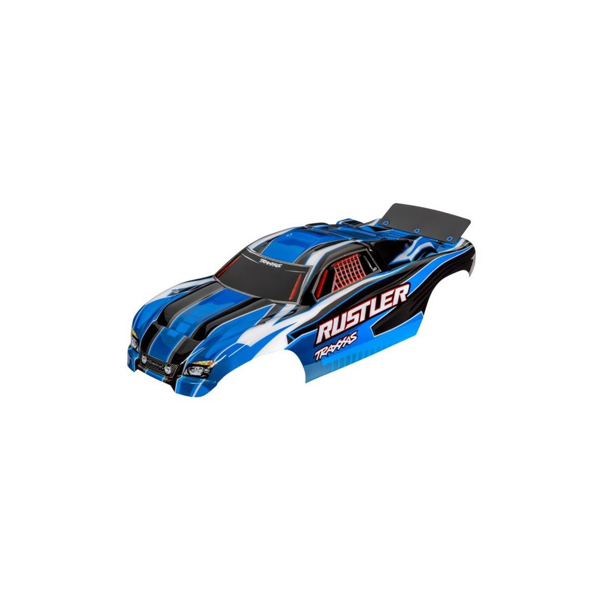 Traxxas Karosserie Rustler blau mit Aufkleber TRX-3750X