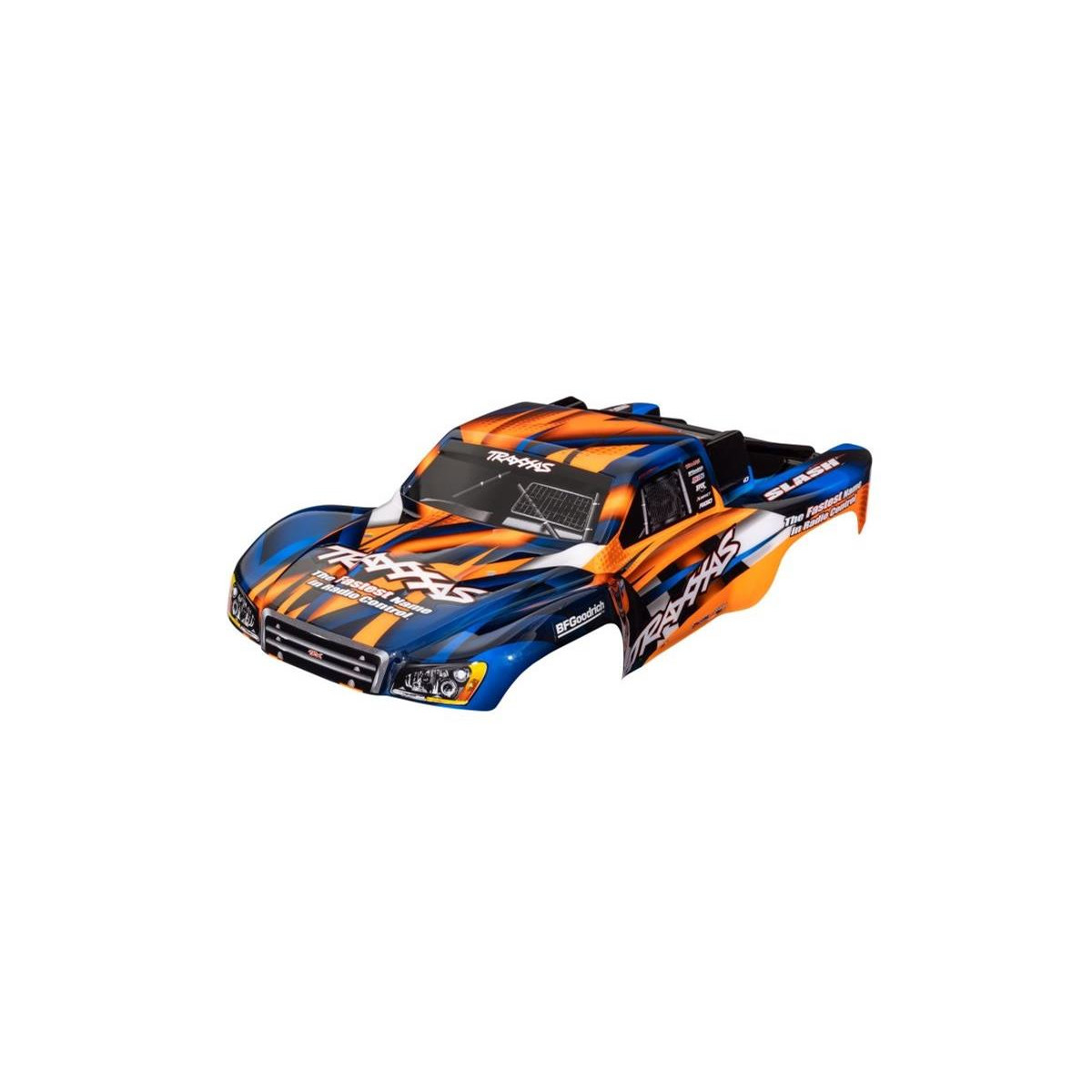 Traxxas Karosserie Slash 2WD orange/blau mit Aufkleber...