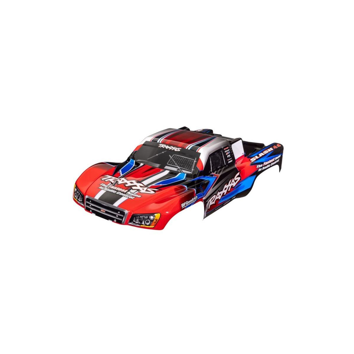 Traxxas Karosserie Slash 4x4 rot/blau mit Aufkleber...