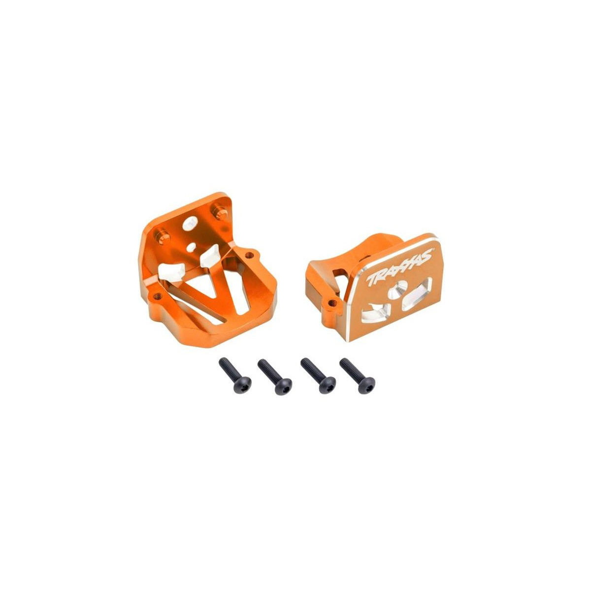 Traxxas Motorhalter v/h Alu orange TRX-7760-ORNG