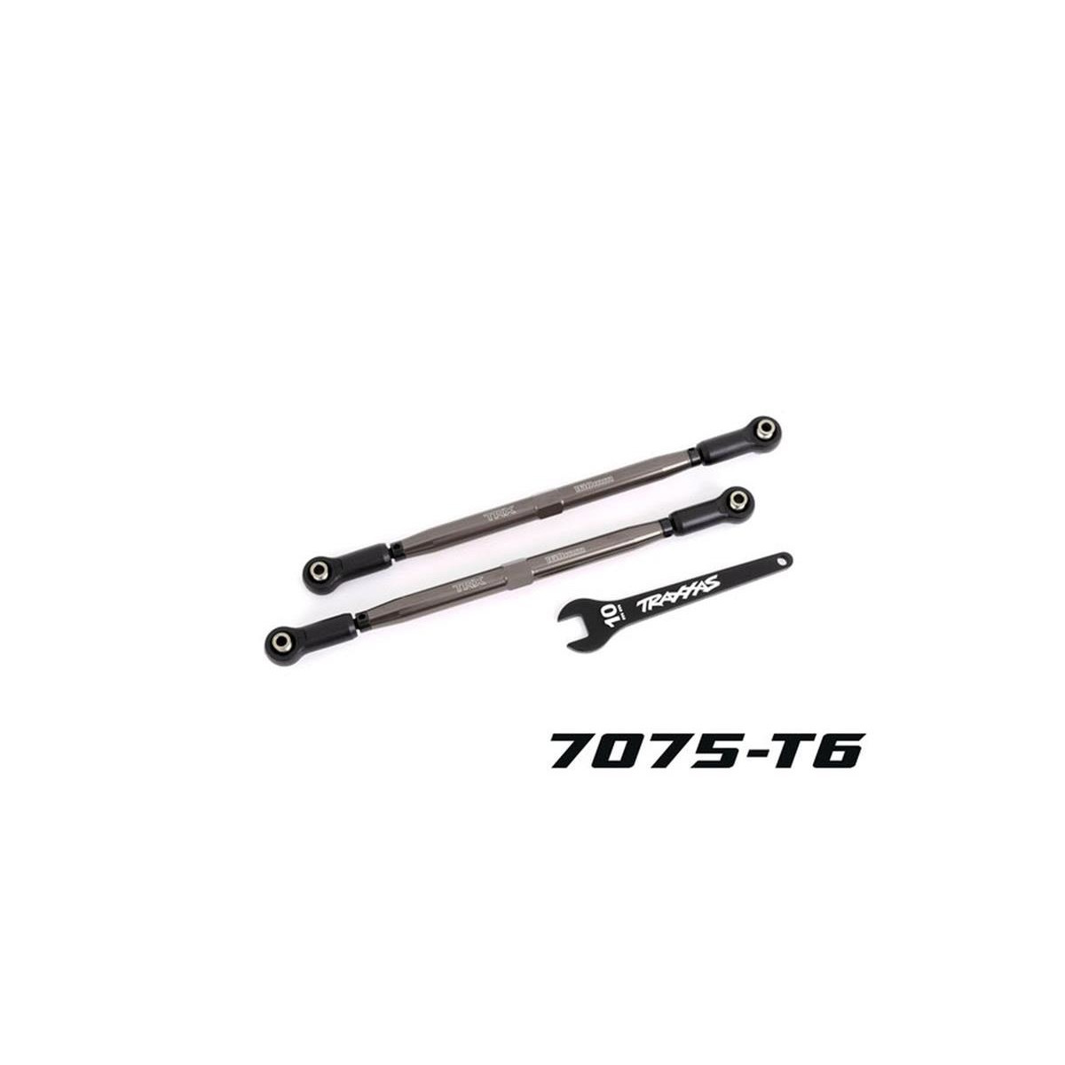 Traxxas Wide-X-Maxx Vorspurstangen 7075-T6 Alu grau 188mm...