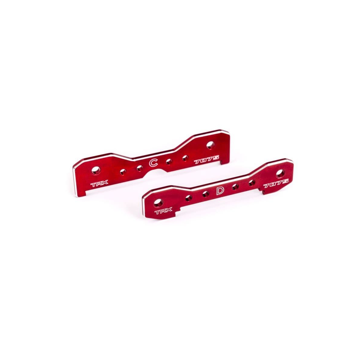 Traxxas Querlenker-Halter 7075-T6 Aluminium rot hinten...