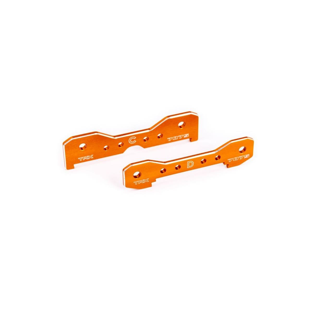 Traxxas Querlenker-Halter 7075-T6 Aluminium orange hinten...