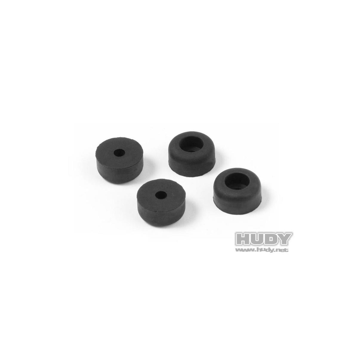 Hudy Schwarze Gummi Füsse (4) HUD-203111