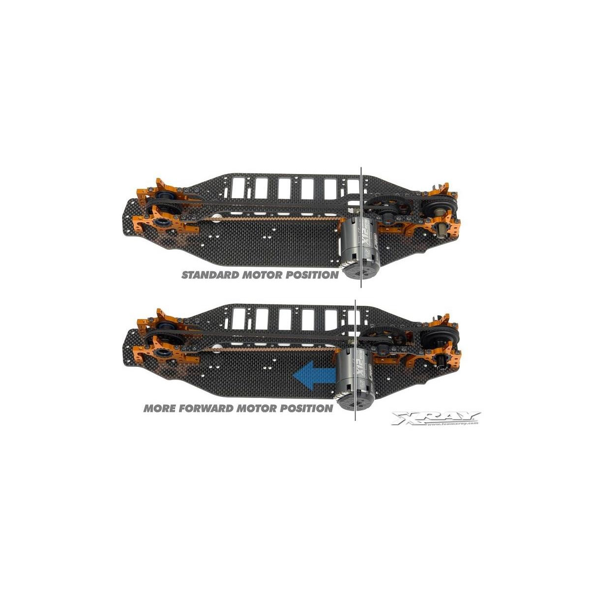 Xray Umbau Satz T2009 vordere Motorposition XRA-300943