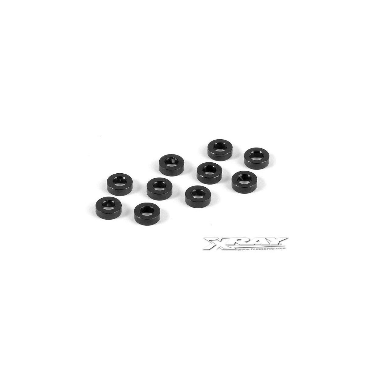 Xray Unterlegscheibe 3mm x 6mm x 2,0mm, Alu Schwarz (10)...