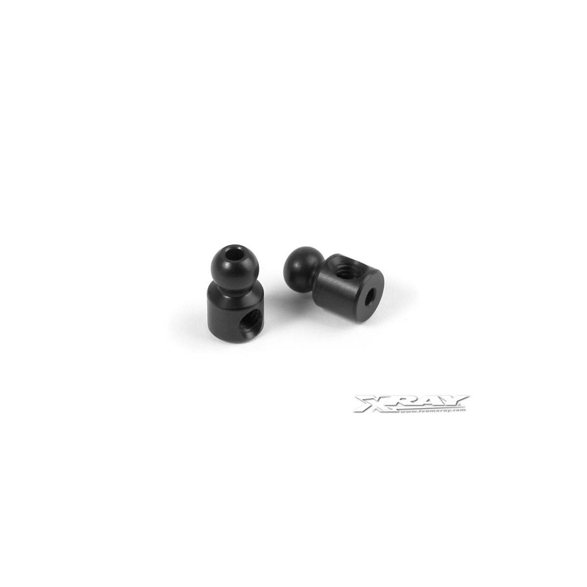 Xray Kugelkopf 4.9mm, Alu Schwarz (2) XRA-303431-K