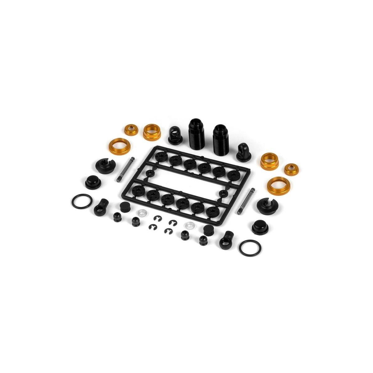 Xray Alu Dämpfer Set - ORANGE (2) XRA-308306-O