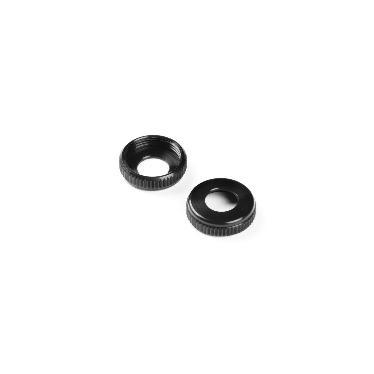 Xray XLP ALU CAP FOR SHOCK BODY - BLACK (2) XRA-308328-K