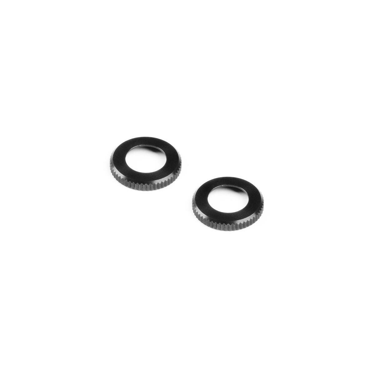 Xray XLP ALU SHOCK CAP-NUT - BLACK (2) XRA-308355-K