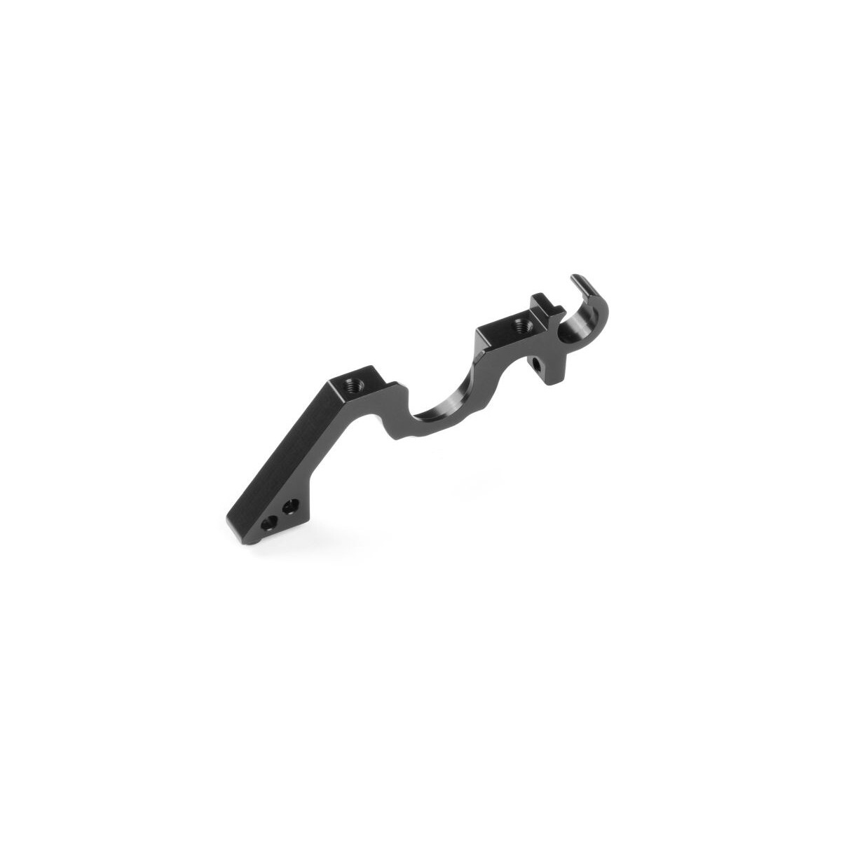 Xray ALU LOWER BULKHEAD REAR - LEFT - BLACK - SWISS 7075...