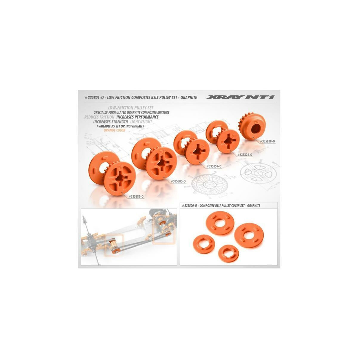 Xray Riemenrad 19Z Low Friction für Mittelwelle,...