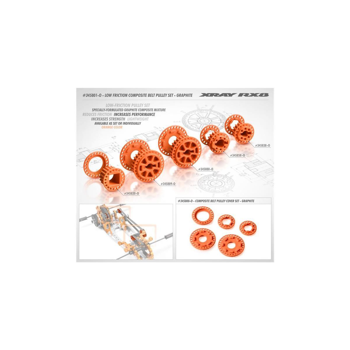 Xray Riemenrad 18Z Low Friction (seitlich hinten),...