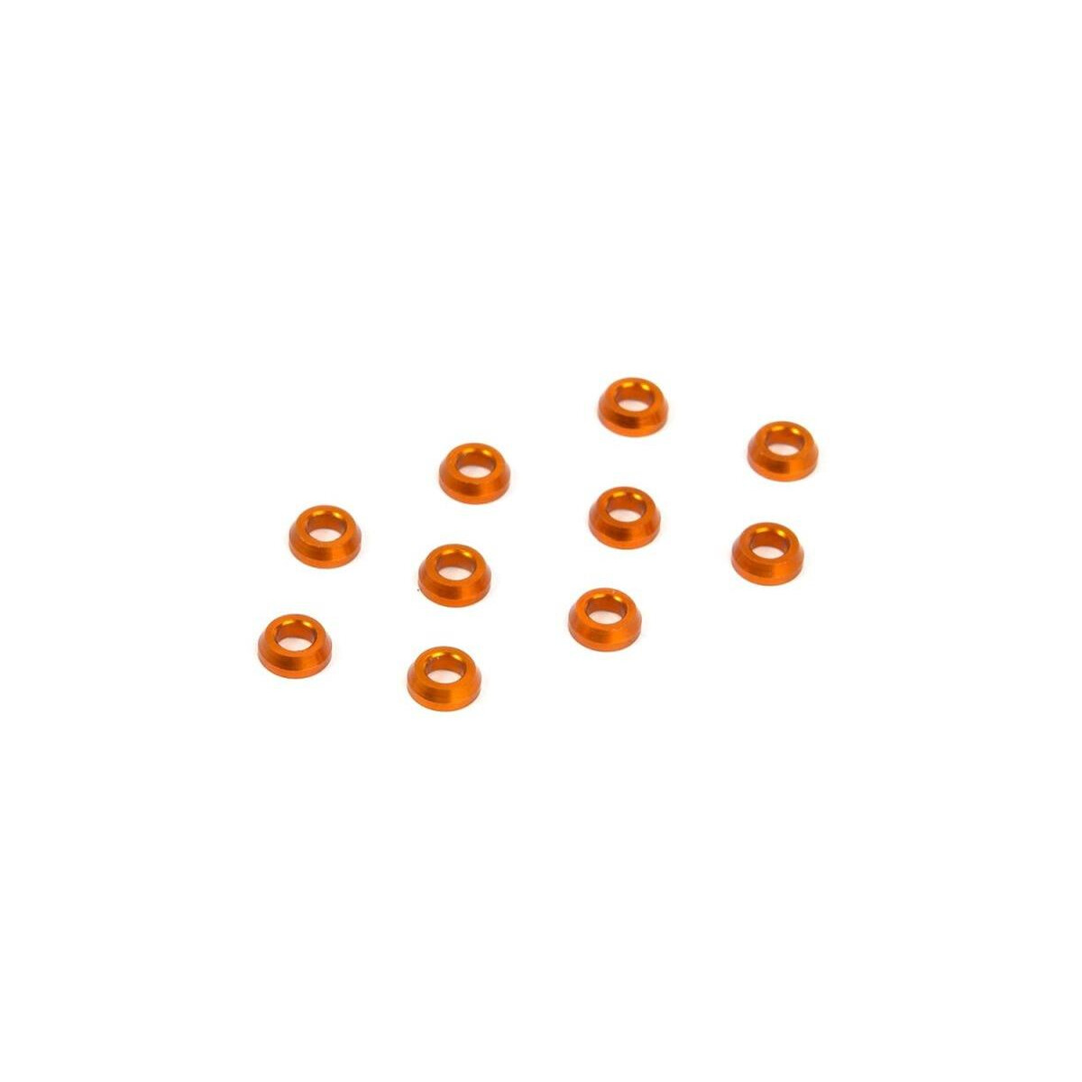 Xray Alu Unterlegscheiben konisch 3x6x2mm - orange (10)...