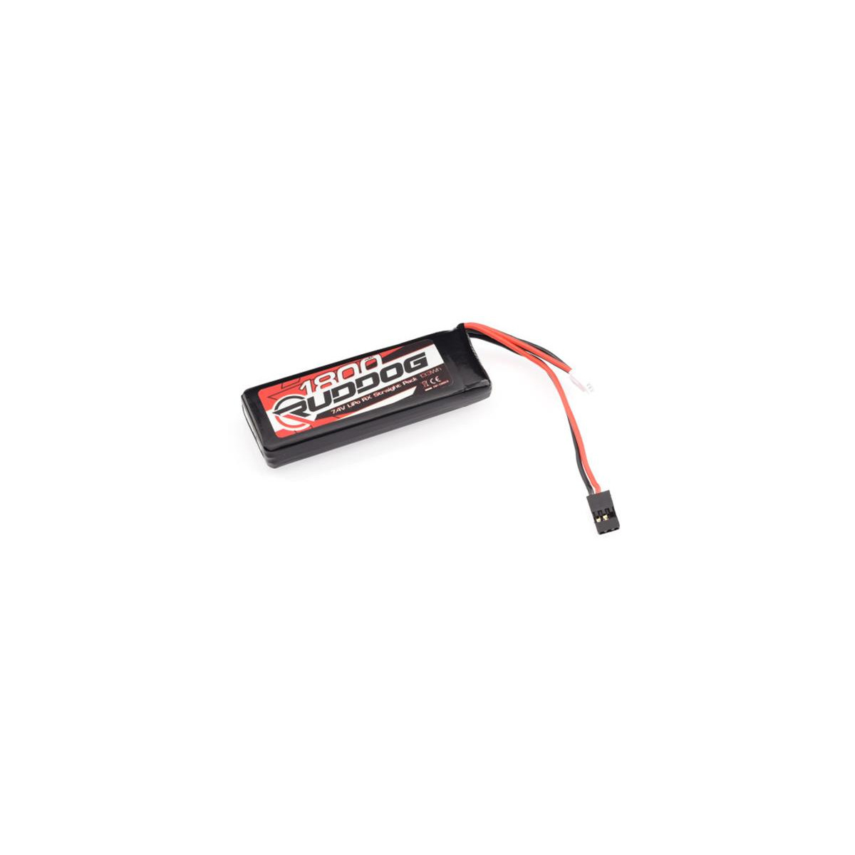 RUDDOG 1800mAh 7.4V LiPo RX Straight Pack (89x29x12mm |...