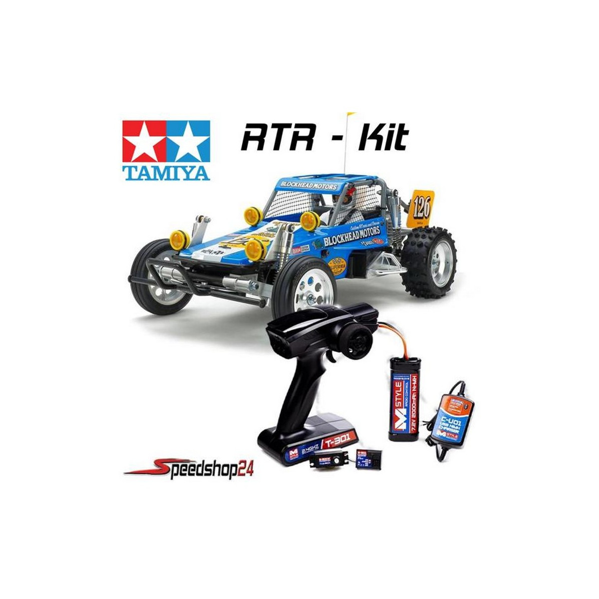 Tamiya 58695 1:10 RC Wild One OR Blockhead Motor Kit...