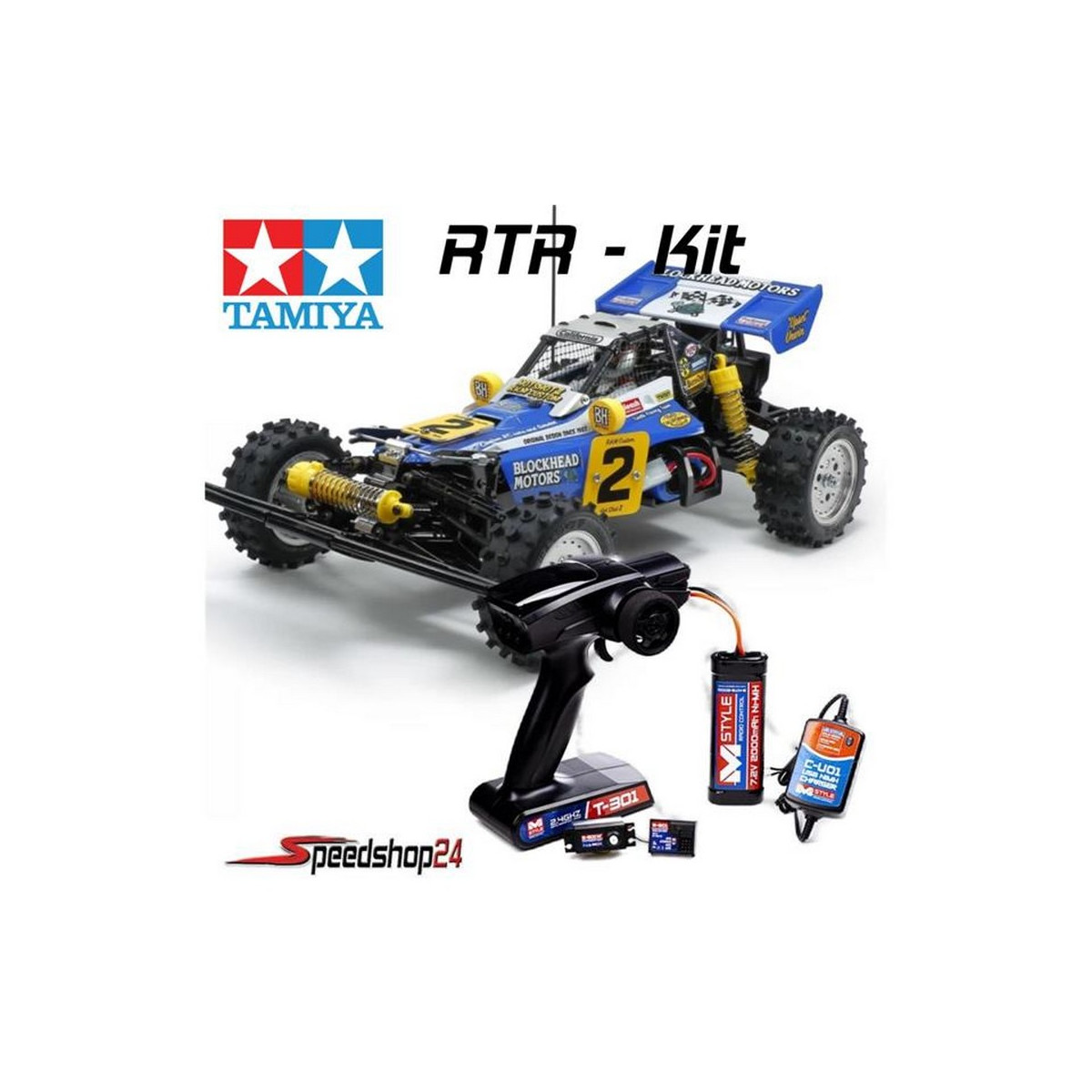 Tamiya 58710 1:10 RC Hotshot II Blockhead Motors incl....