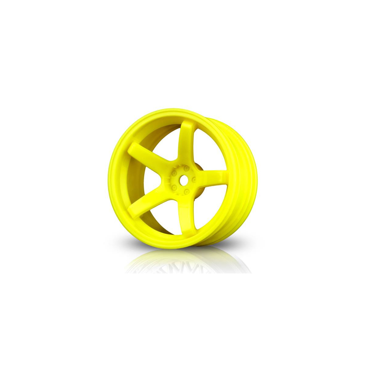 MST-Racing Yellow 5 spokes wheel (+8) (4) MST-102019Y