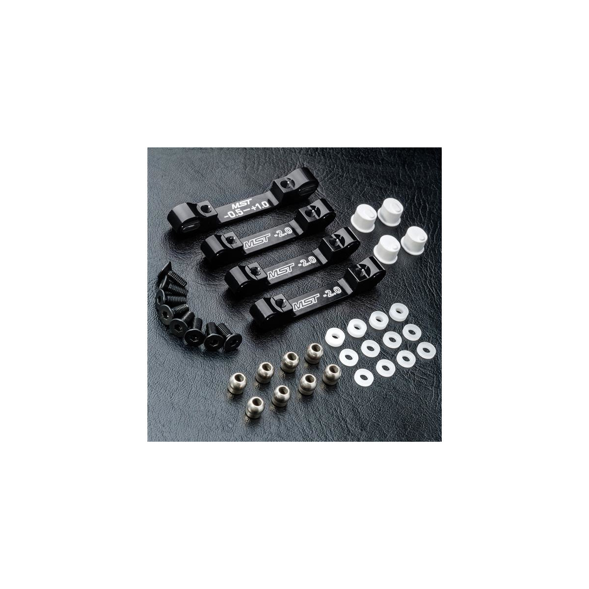 MST-Racing RMX 2.0 S Alum. suspension mount set (black)...