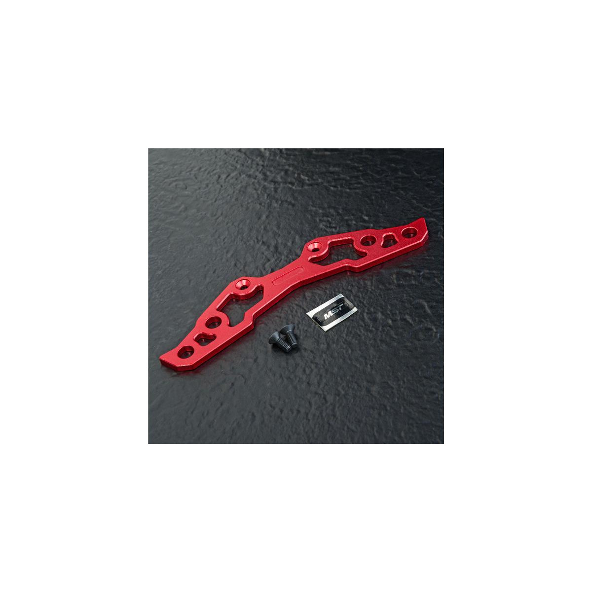 MST-Racing Alum. lightweight bumper support L (red)...