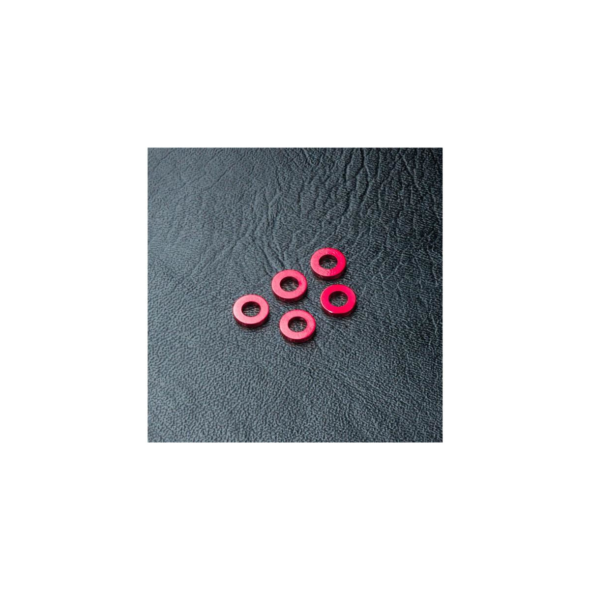 MST-Racing Beilagscheibe Alu 3x5.5x1.0mm rot (5...