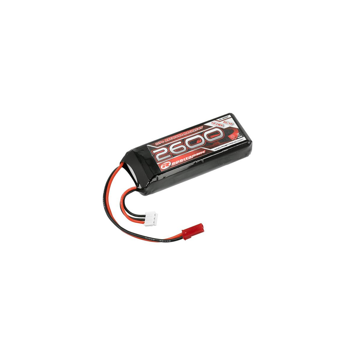 Robitronic LiPo Akku 2600mAh 2S 2/3A Straight...