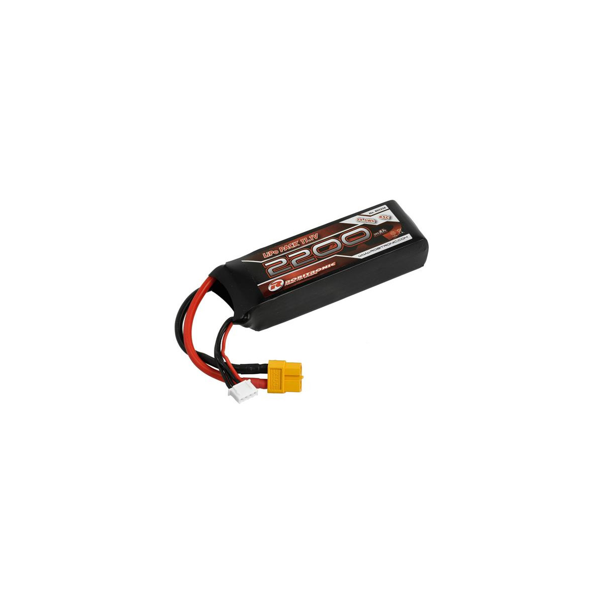 Robitronic LiPo Akku 2200mAh 3S 45C XT60 (23x34x105)...