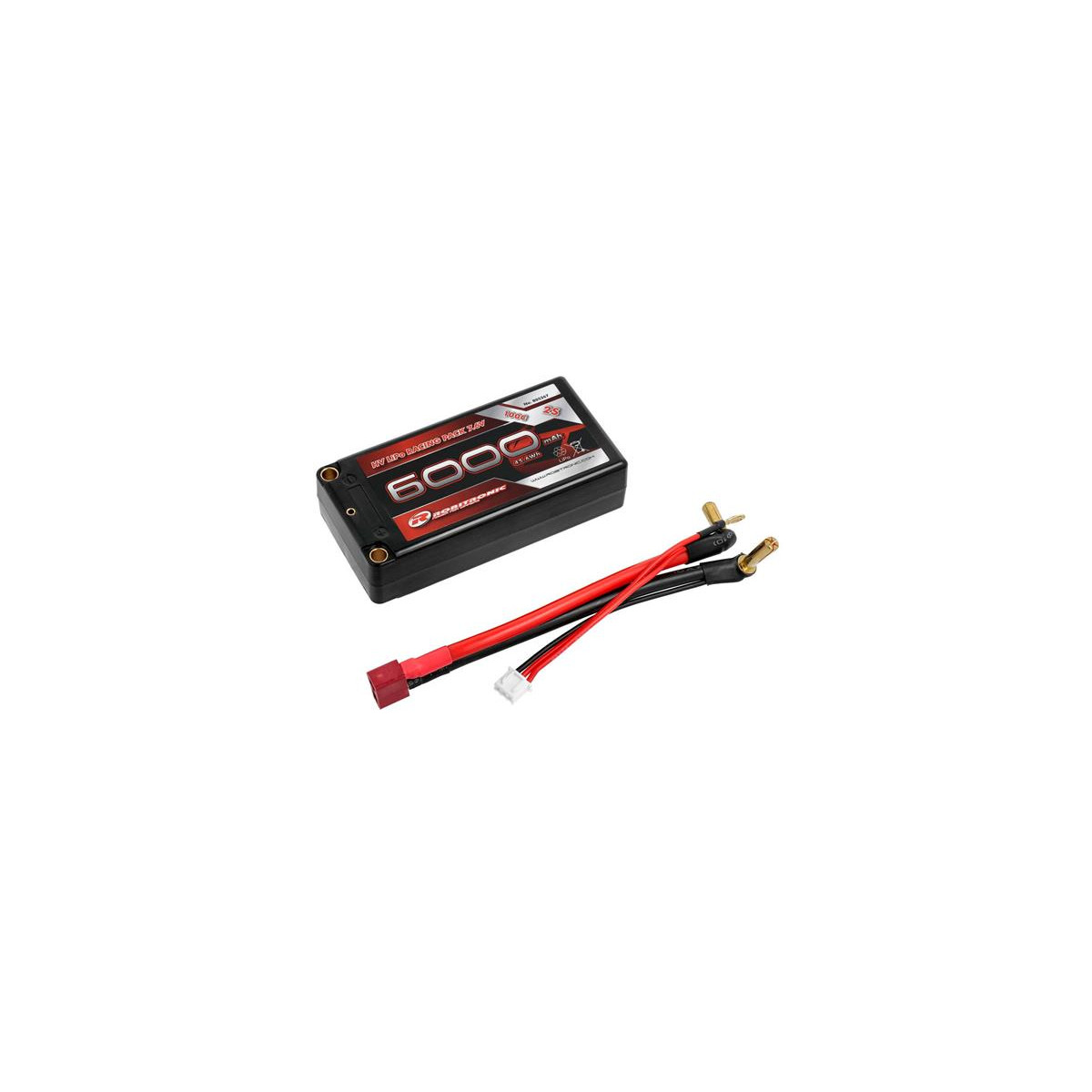 Robitronic LiPo HV Shorty 6000mAh 2S 100C 5mm Buchse...