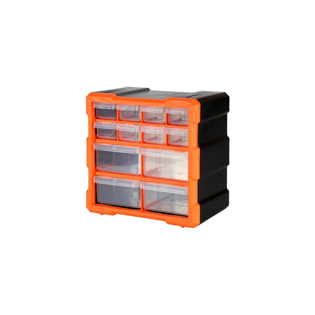 Robitronic Kleinteilemagazin mit 12 Schubladen Orange...