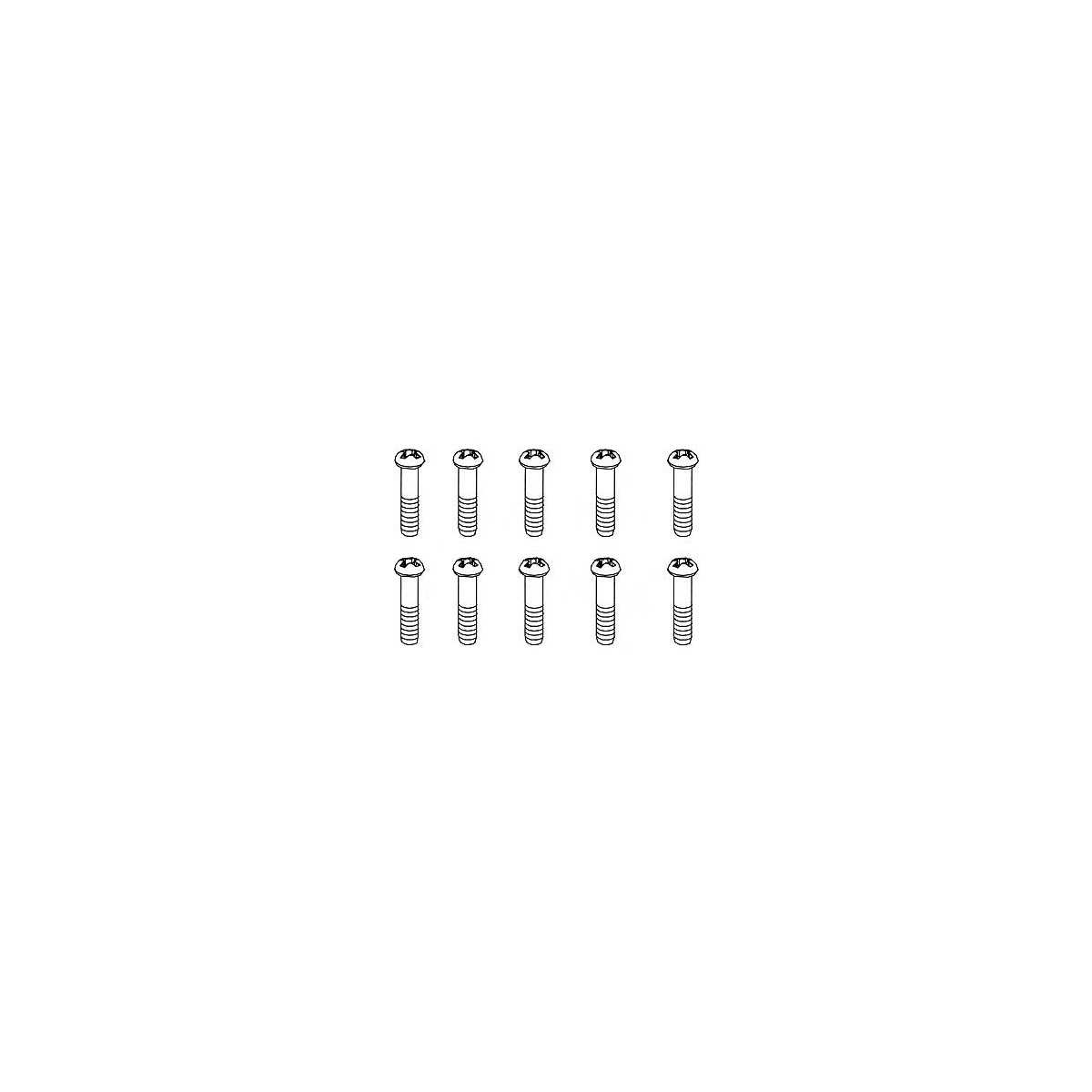 Robitronic M3x15mm Rundkopfschraube (10 Stk) ROB-R30105