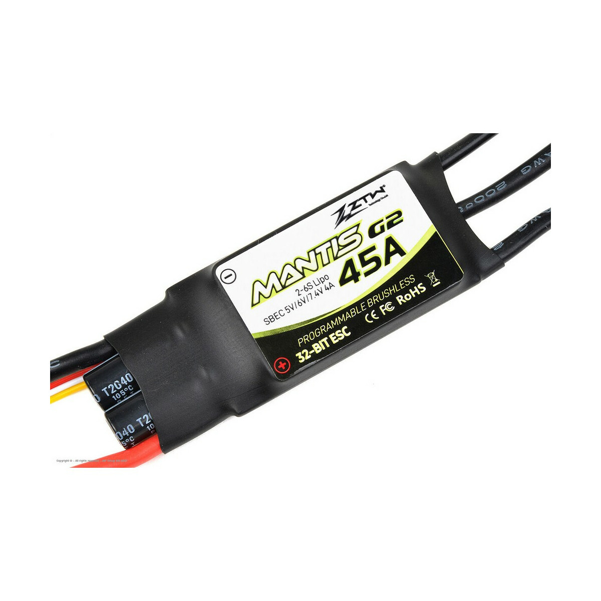 ZTW Mantis 45A SBEC G2 - 2-6S - SBEC 5-6-7.4V/4A ZTW-2045211