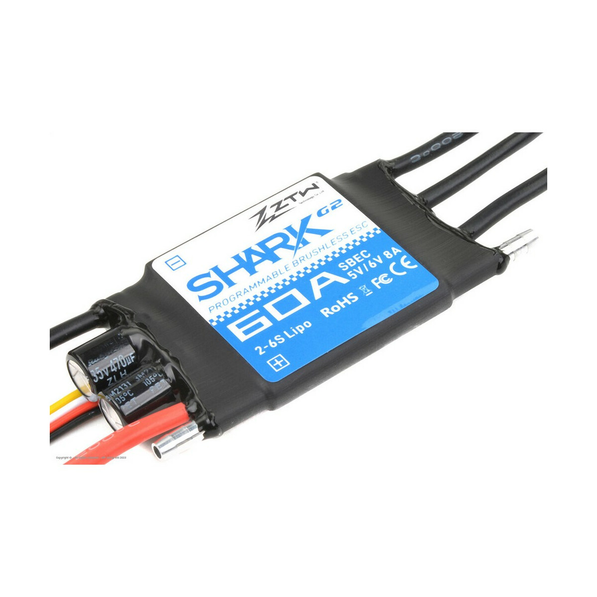 ZTW Shark 60A SBEC G2 - 2-6S - SBEC 5-6V/8A ZTW-6060210