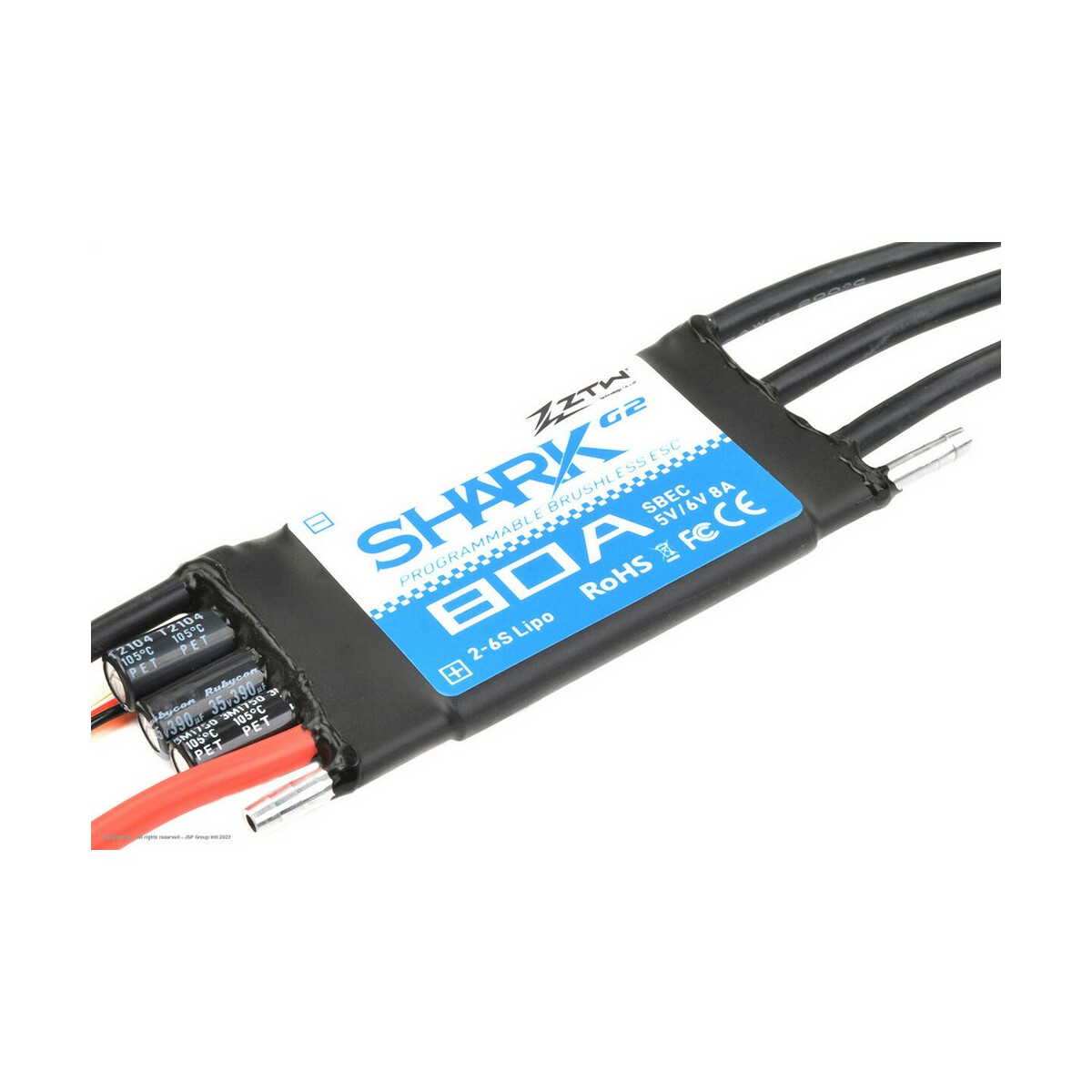 ZTW Shark 80A SBEC G2 - 2-6S - SBEC 5-6V/8A ZTW-6080210