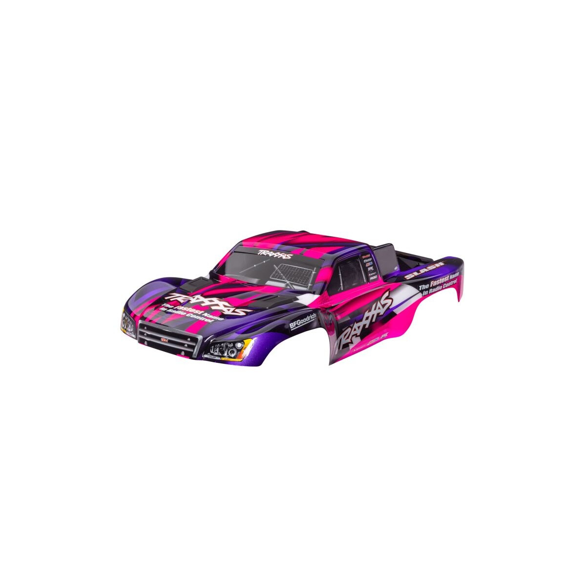 Traxxas Karosserie Slash 2WD pink mit Aufkleber &...