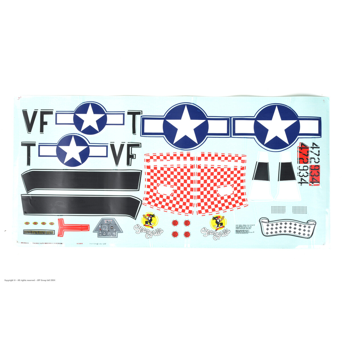 Arrows RC - Decal set - P-51 - 1100mm AS-AH004P-013