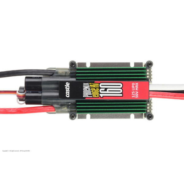 Castle Creations - Phoenix EDGE 160 HV - Air-Heli HV ESC - Datalogging -  Telemetry Capable - Aux. Wire - 6-12S - 160A - Opto CC-010-0103-00