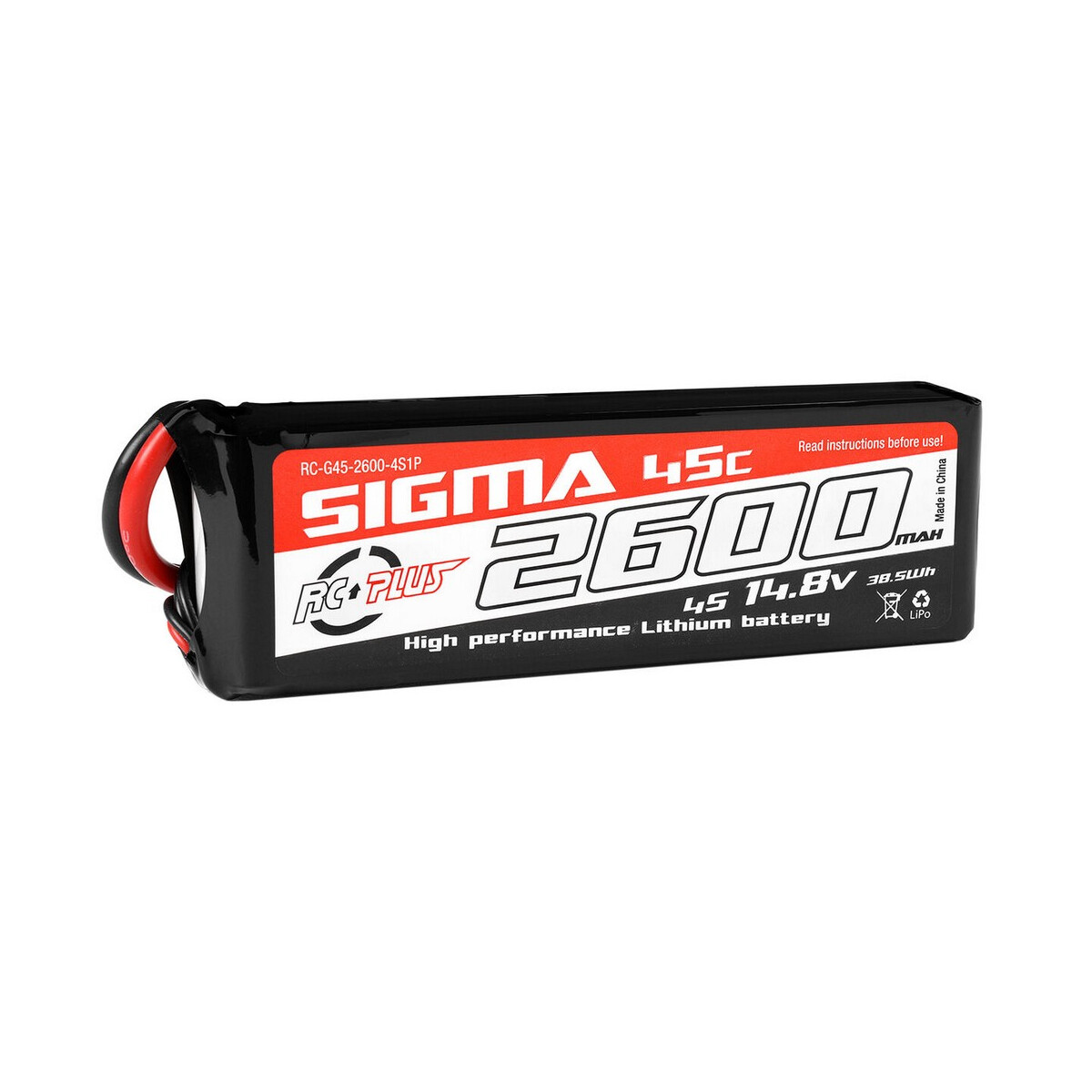 RC Plus - Li-Po Batterypack - Sigma 45C - 2600 mAh - 4S1P...