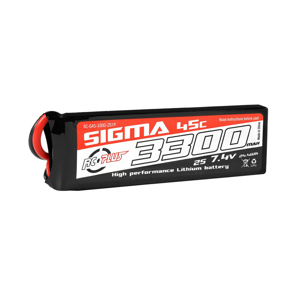 RC Plus - Li-Po Batterypack - Sigma 45C - 3300 mAh - 2S1P...